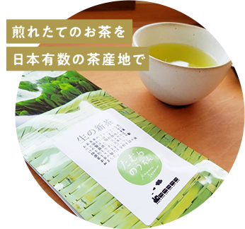 いれたてのお茶を日本有数の茶産地で